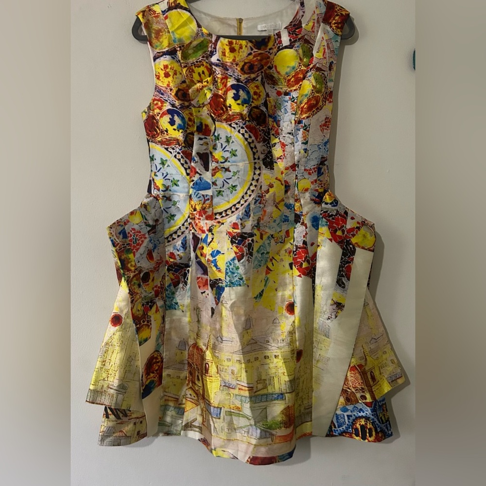 Colorful Printed Midi Dress